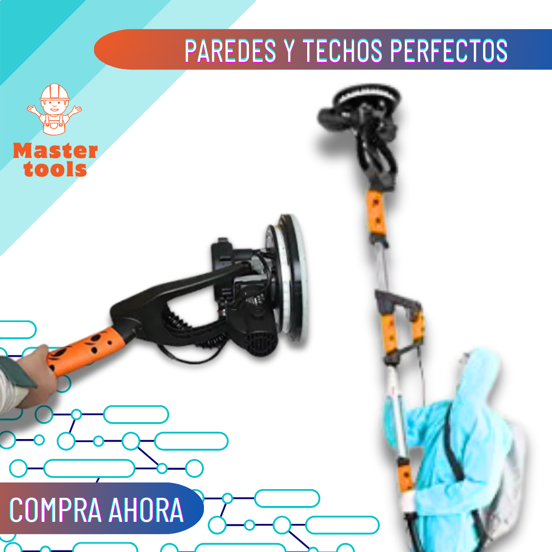 Lijadora eléctrica Excited Work de 750 W con 6 velocidades variables 500-1800, mango extensible