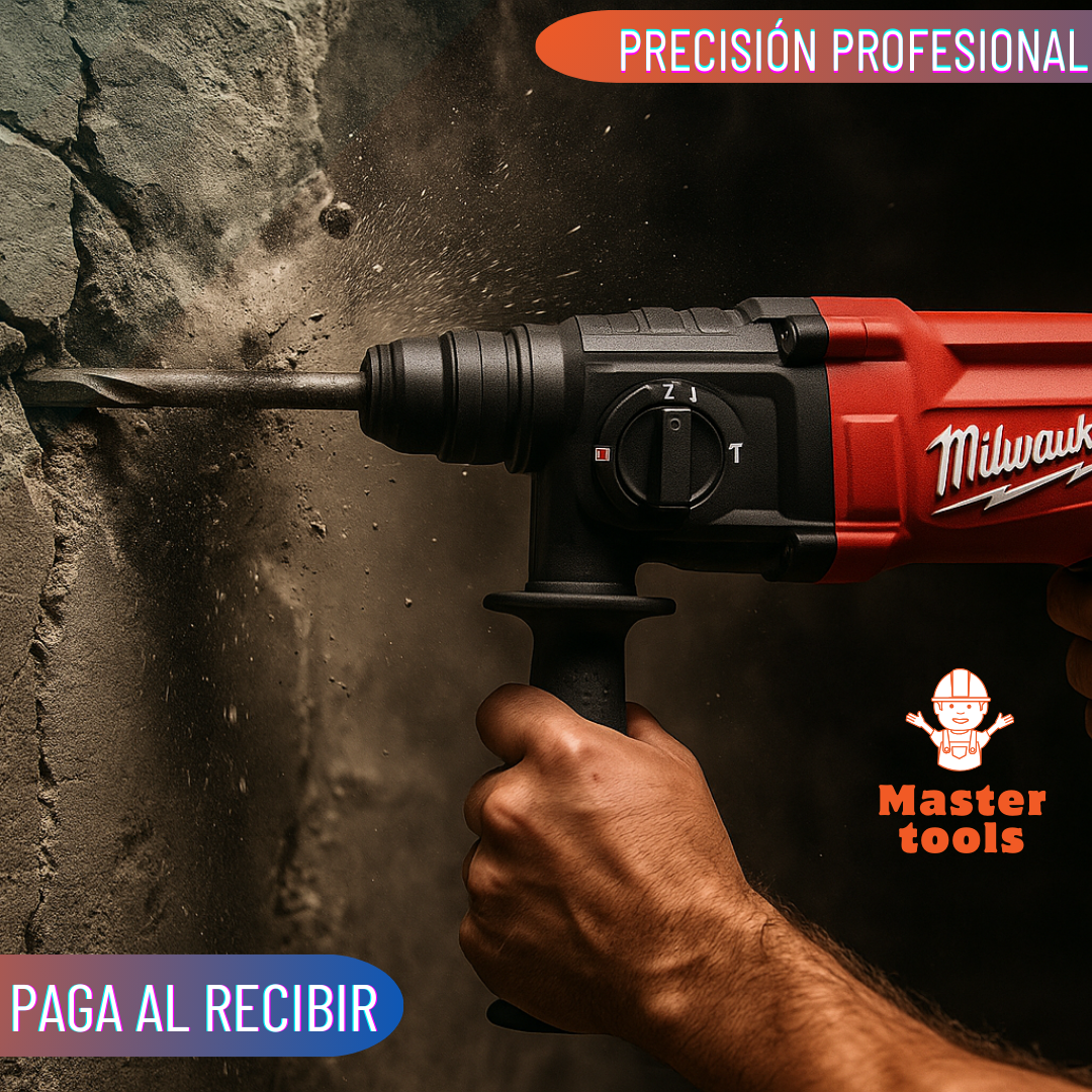 Taladro Rotomartillo Milwaukee 1200W de Puro Poder