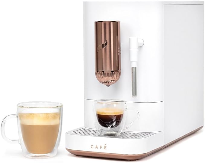 Cafe Affetto - Máquina automática de café espresso y espumador de leche con molinillo de granos espresso integrado y ajustable