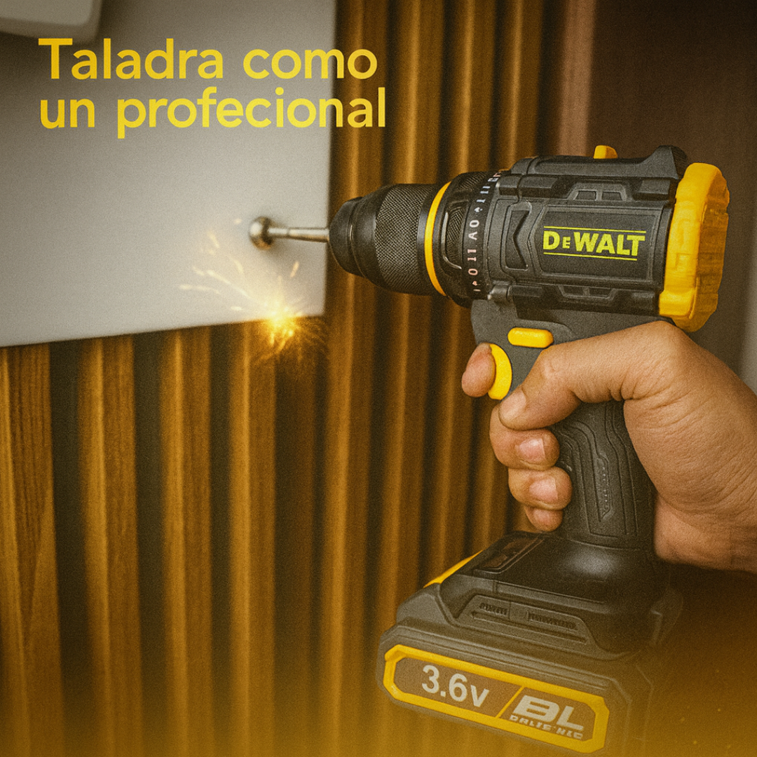 Taladro inalámbrico DeWalt 36V – Edición McLaren (3/8")
