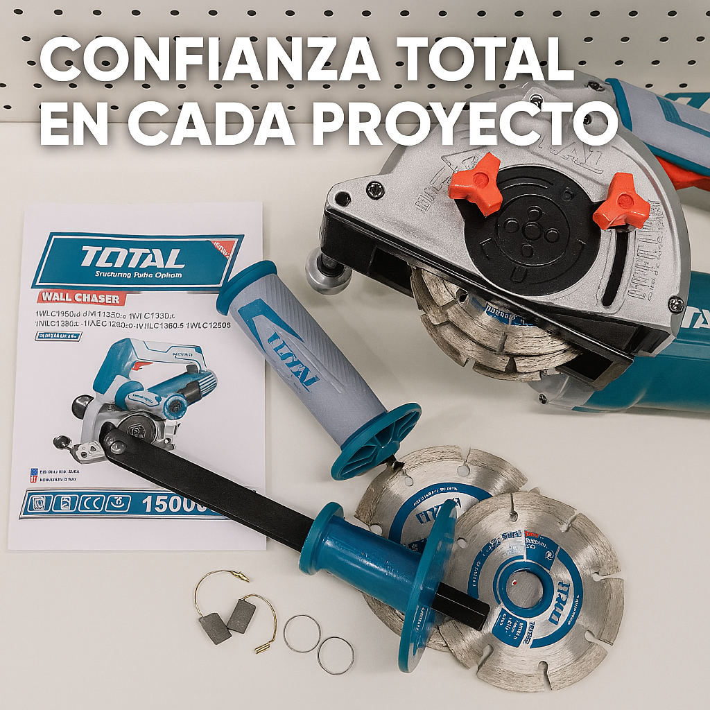 Ranuradora de Pared TOTAL 1500W – Precisión y Potencia para Cortes Profesionales
