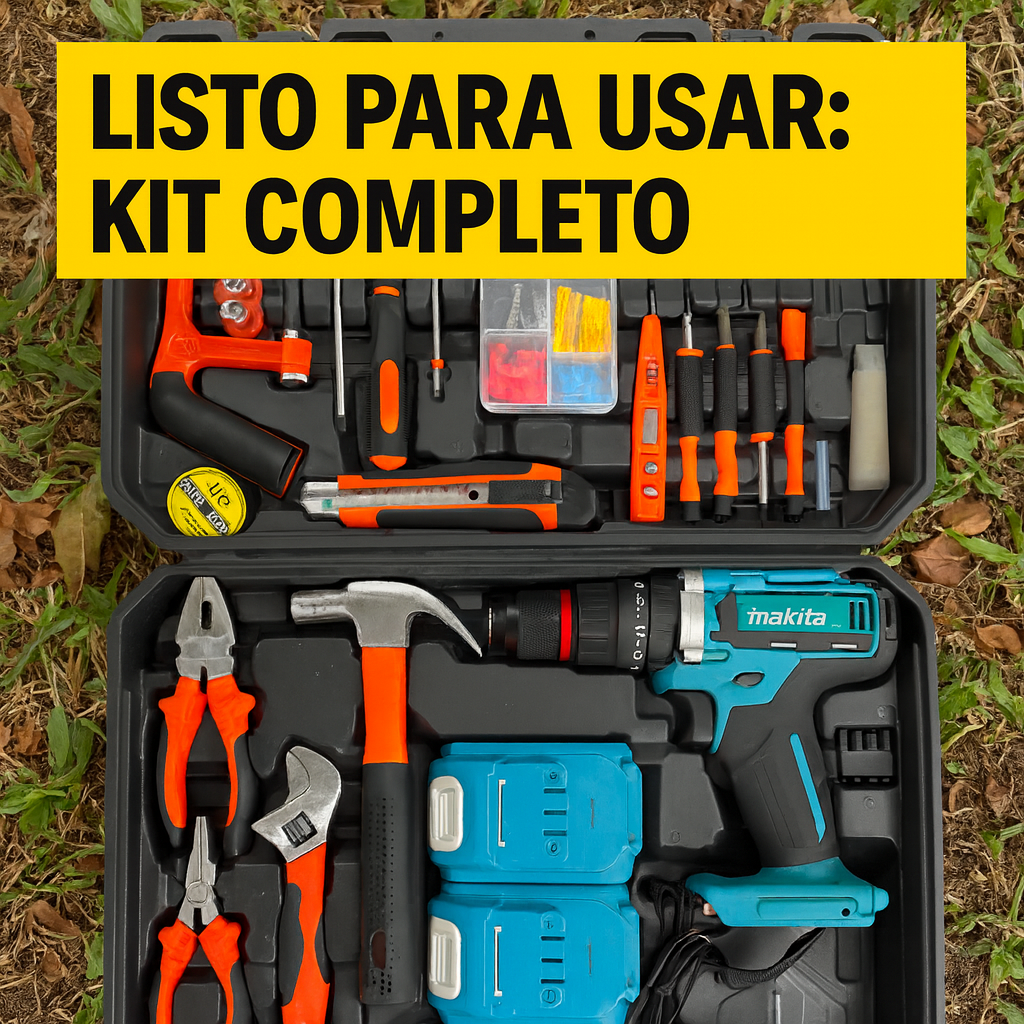 Taladro Inalámbrico 24V 13 mm + Kit de Herramientas