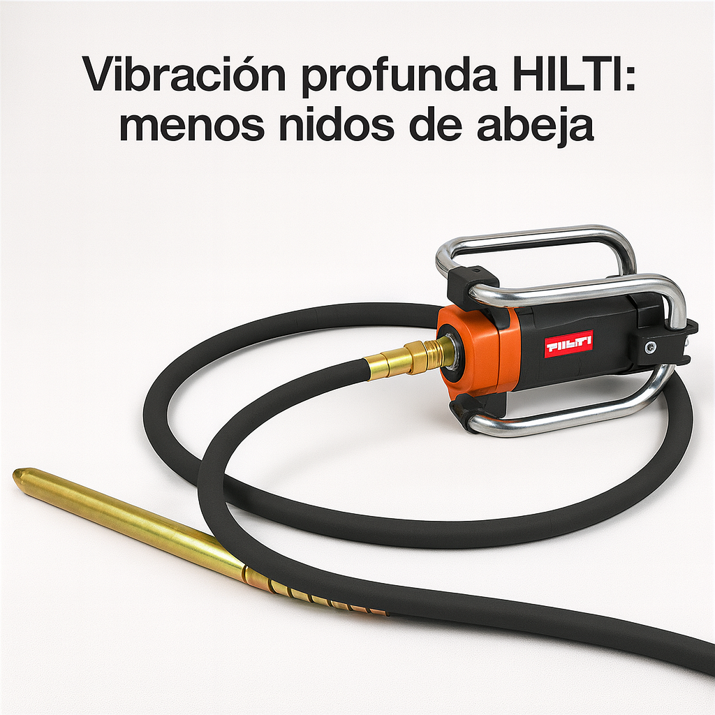 HILTI Vibrador de Concreto Eléctrico 2000 W, 4300 vpm*, Manguera 6 m