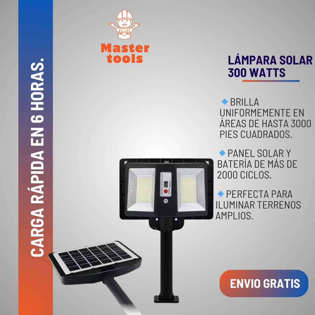 Lámpara Solar 300 Watts CL-115 – Iluminación Inteligente y Sostenible