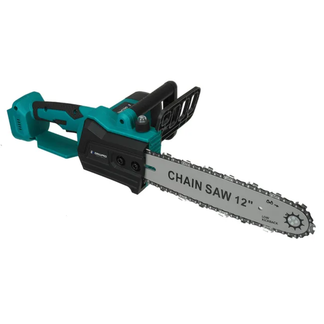 Motosierra inalámbrica de 12 pulgadas  con 2 baterías Motor de alto rendimiento