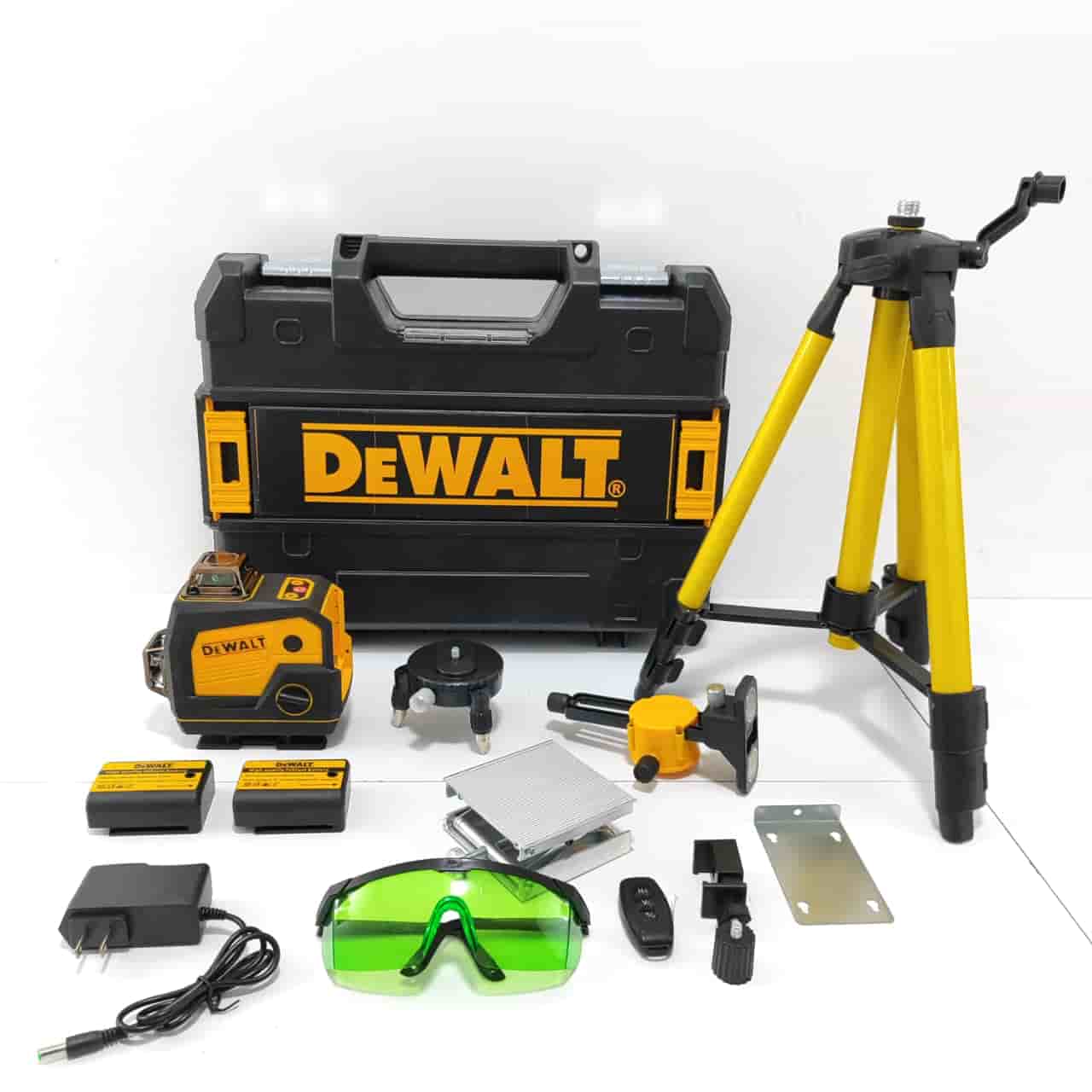 Nivel Láser 16 Líneas 360° con Parlante Bluetooth – Incluye Trípode, 2 Baterías y Accesorios