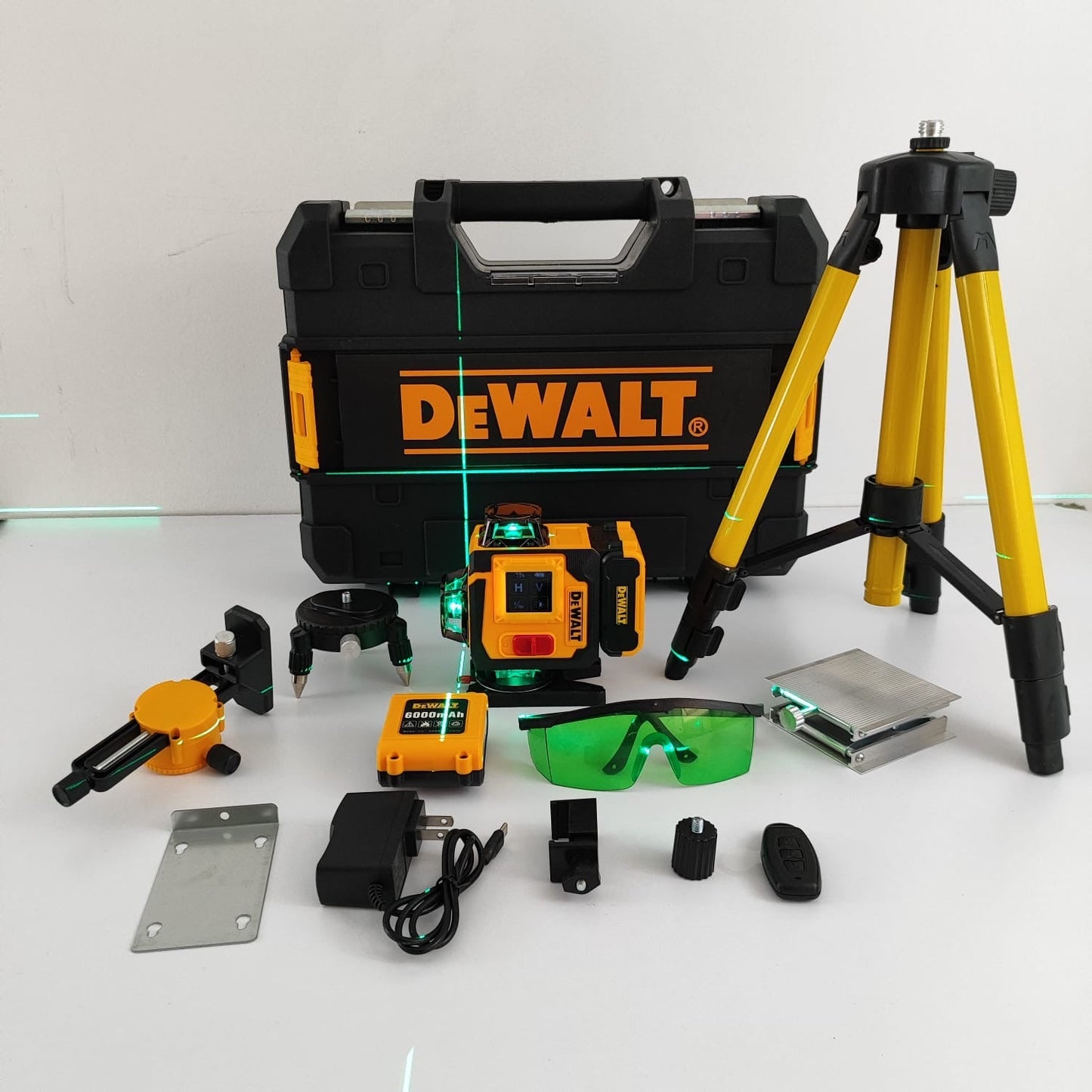 Nivel Láser 16 Líneas con Trípode y Pantalla Táctil – DeWALT | 4 planos 360° | Autonivelante