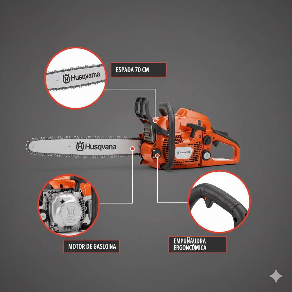 ⚡ MOTOSIERRA HUSQVARNA 61 PROFESIONAL – POTENCIA Y CONTROL
