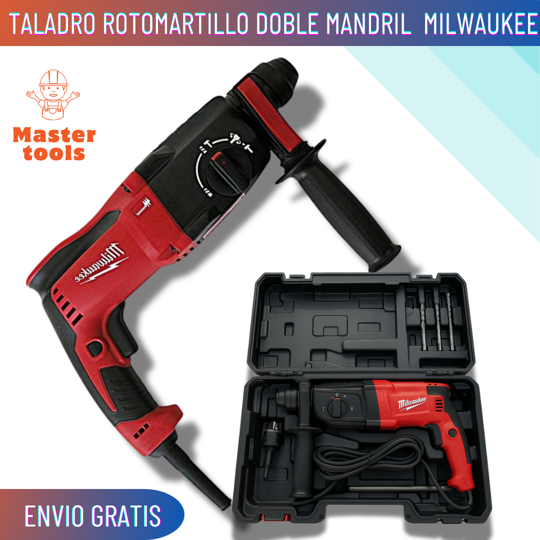 Taladro Rotomartillo Milwaukee 1200W de Puro Poder