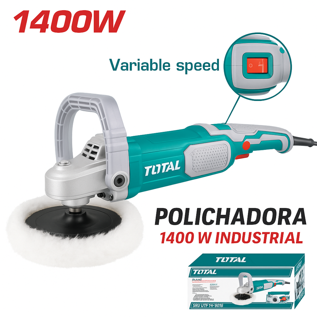 Polichadora TOTAL 1400W – Control y Potencia para Pulido Profesional - Original