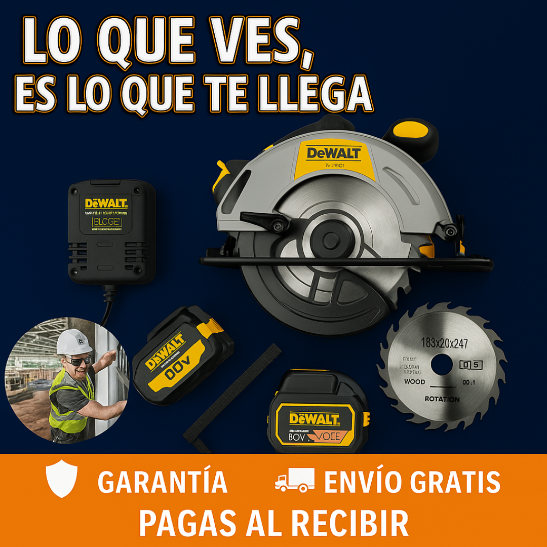 🔧 Sierra Circular de Mano Inalámbrica 7” – Potencia y libertad de corte en cualquier lugar