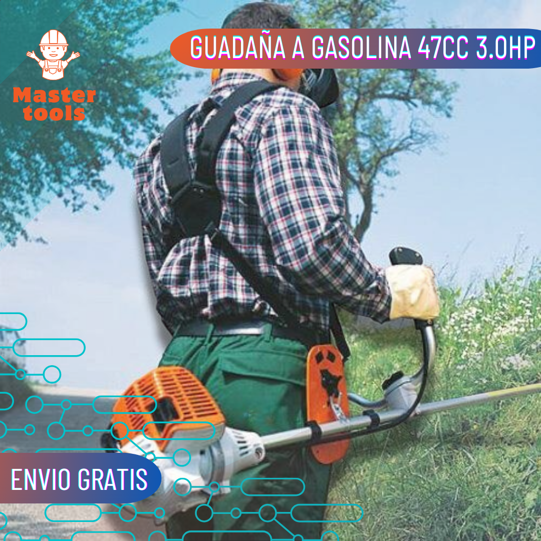 Set Guadaña y Motosierra Profesional con motor 2 tiempos