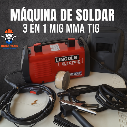 Maquina de Soldar LINCOLN 250 Amperios 3 en 1 MIG MMA TIG
