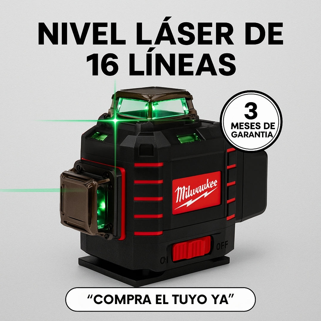 Nivel Láser Milwaukee 16 Líneas – Autonivelante