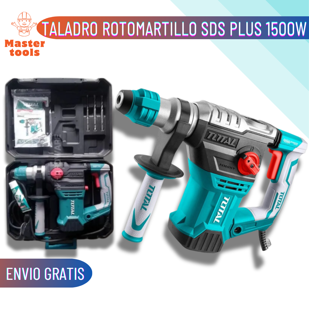 ROTOMARTILLO INDUSTRIAL SDS PLUS 1500W TOTAL – 100% Original - 1 AÑO DE GARANTÍA