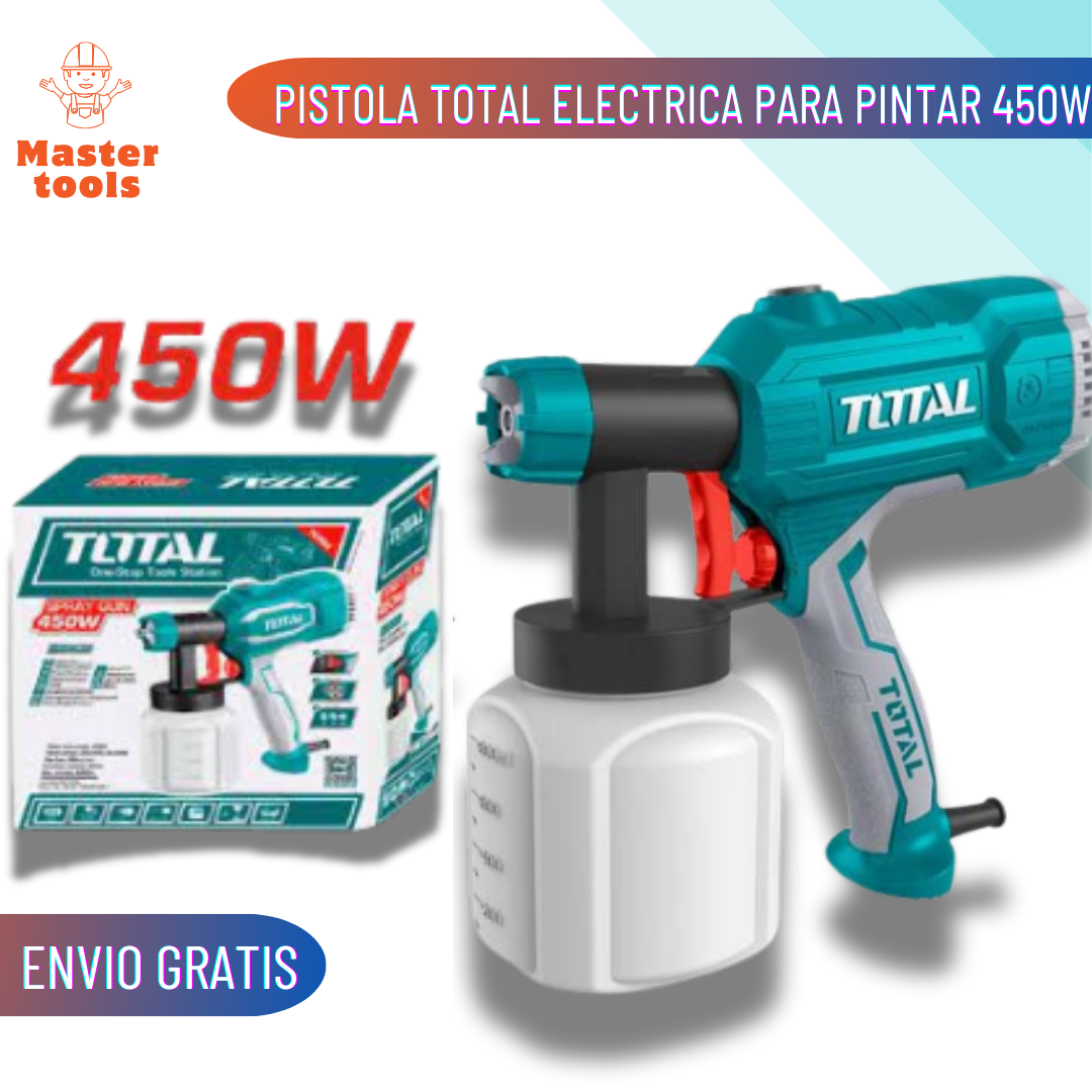 Pistola para pintar electrica total 800ml 450w