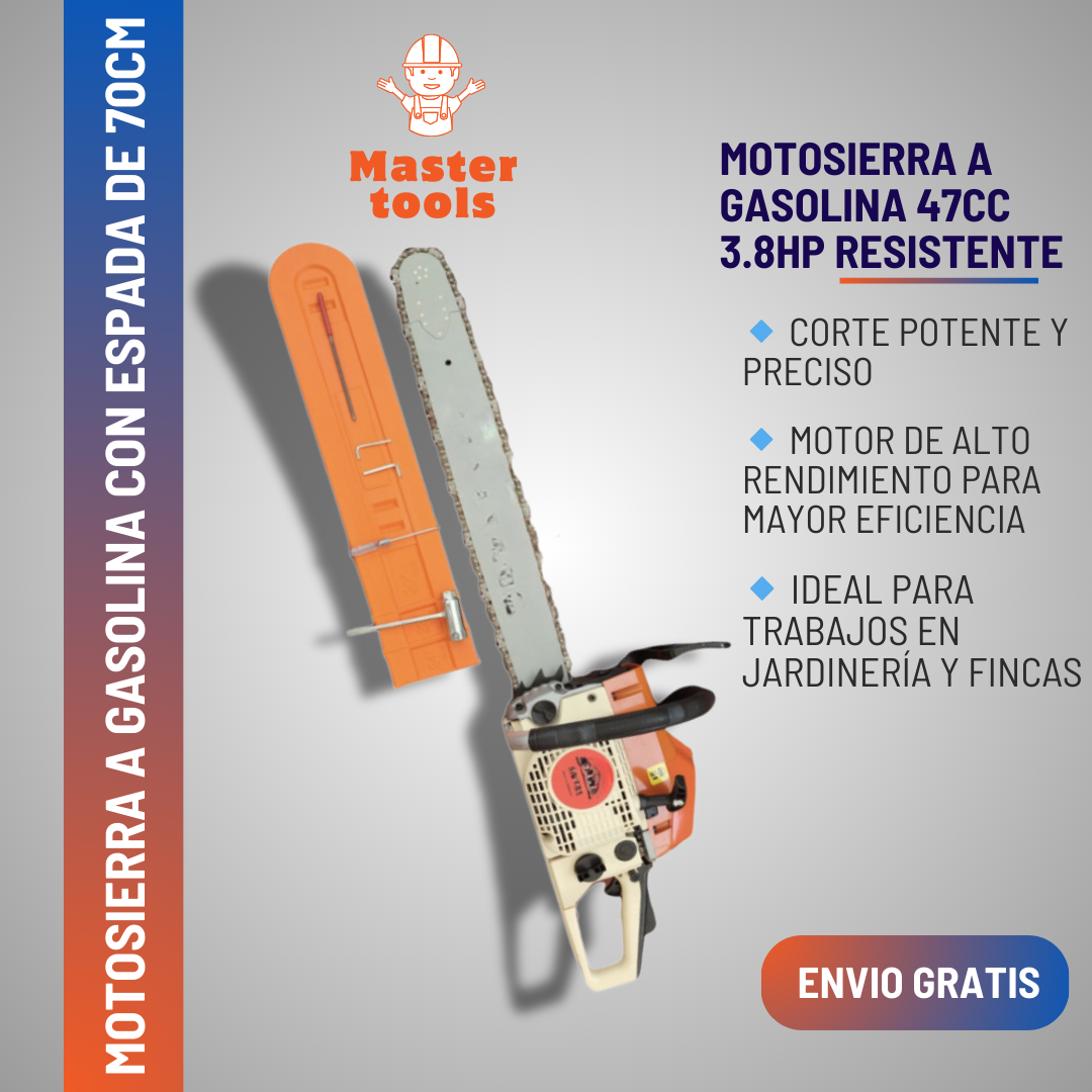 Set Guadaña y Motosierra Profesional con motor 2 tiempos