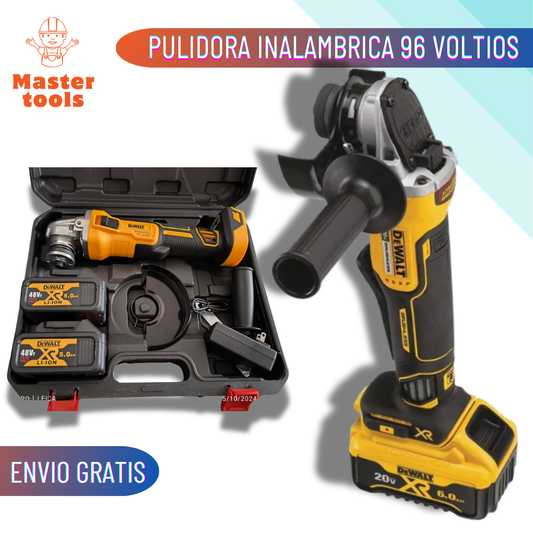 Pulidora Inalámbrica DEWALT 4-1/2" (115 mm) 96V MAX* ⚡