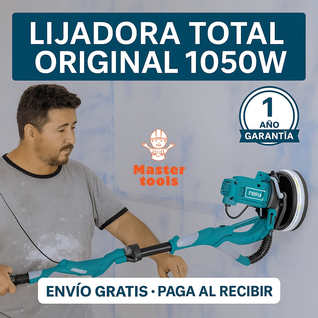 LIJADORA DE PARED Y TECHO TOTAL 1050W – POTENCIA INDUSTRIAL EN TUS MANOS