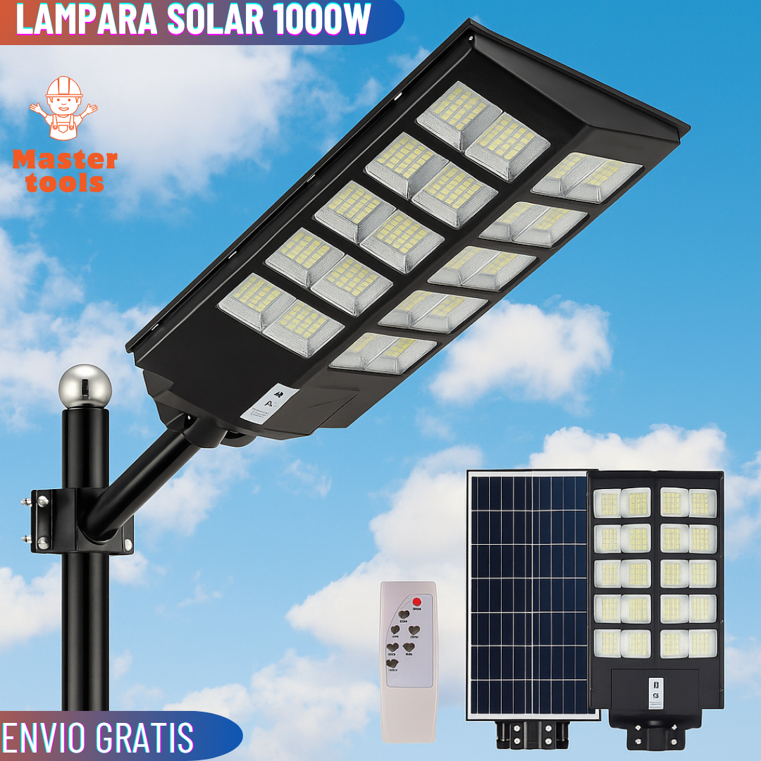 Lampara Solar 1000w - Tamaño 60CM x 34CM - Ilumina 250 a 300 m2