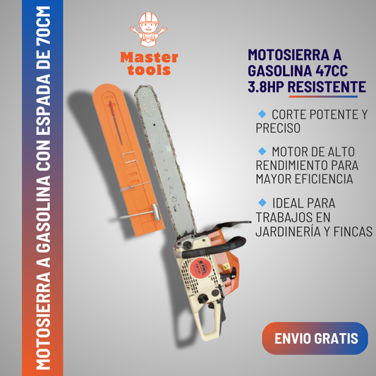 Motosierra Profesional - 2 tiempos con espada de 70 CM