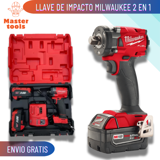 Llave De Impacto Milwaukee 2 en 1 Torque Máximo 350 Nm