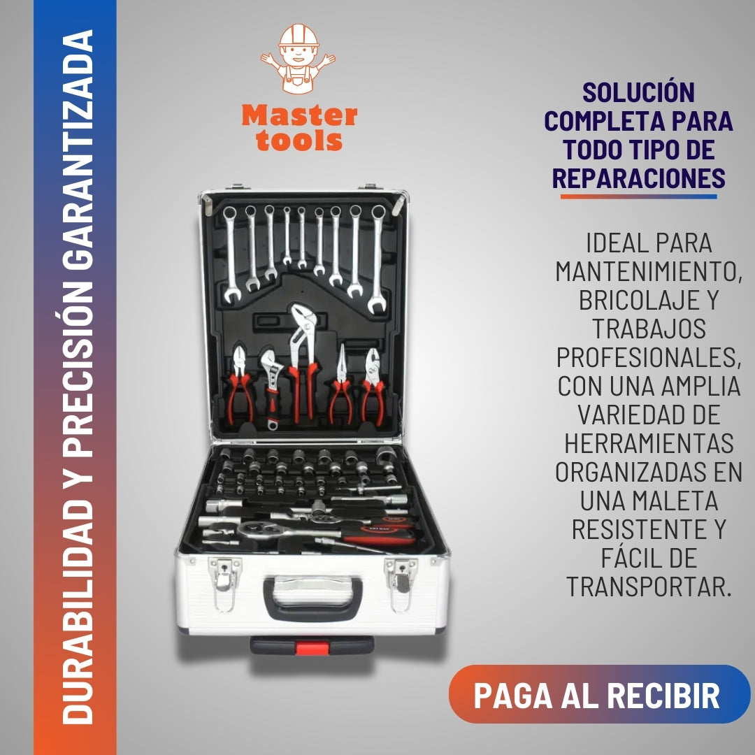 Maleta de Herramientas de 187 Piezas – Resistencia y Versatilidad en un Solo Set 🔧💼