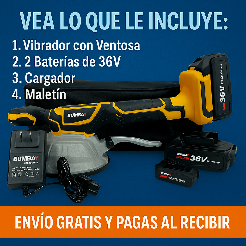 Vibrador de Baldosas 36V - Optimiza la instalación de cerámica y porcelanato