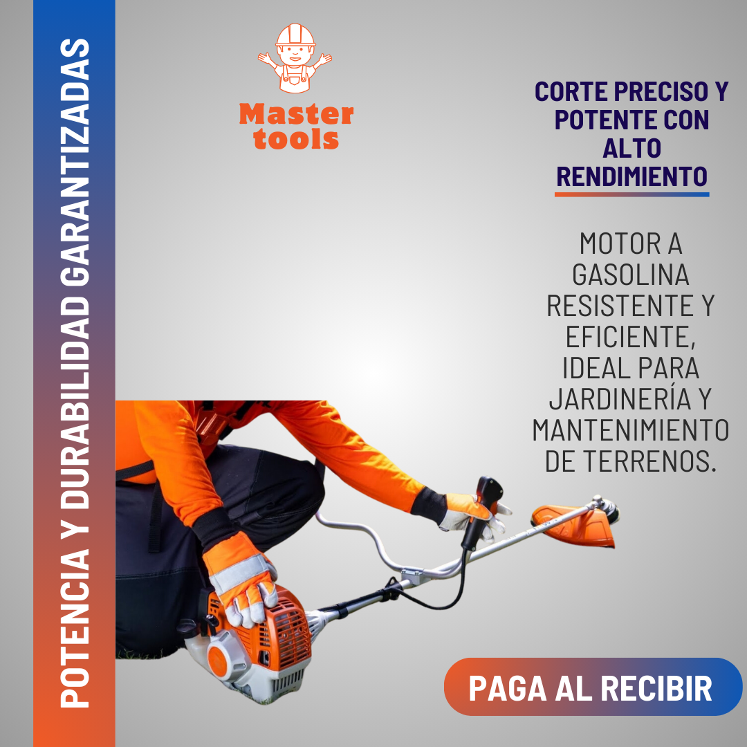 Set Guadaña y Motosierra Profesional con motor 2 tiempos