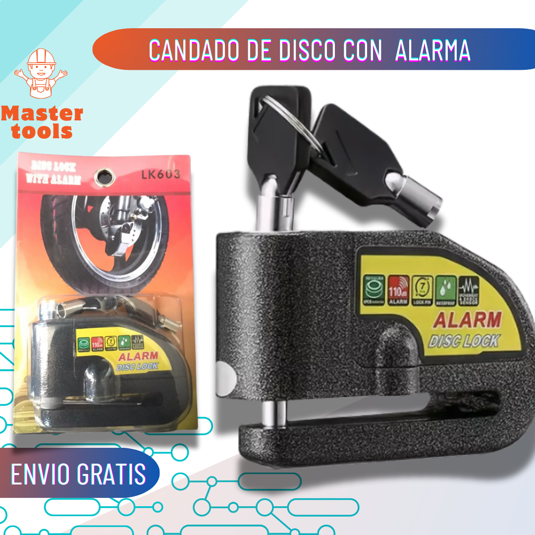 Candado de Disco con Alarma.