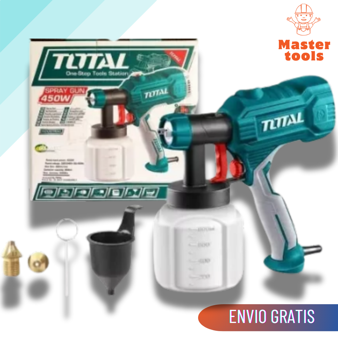Pistola para pintar electrica total 800ml 450w