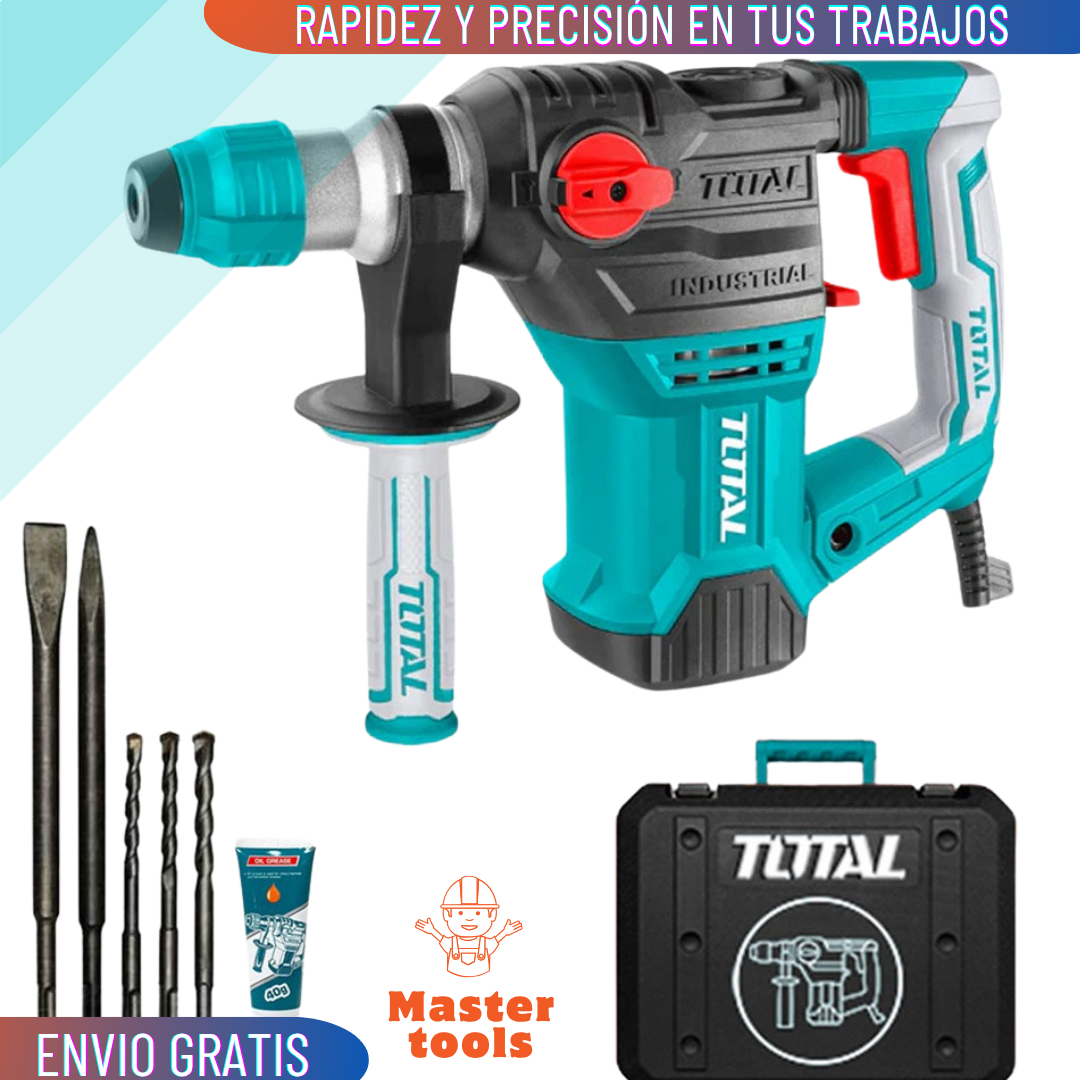 ROTOMARTILLO INDUSTRIAL SDS PLUS 1500W TOTAL – 100% Original - 1 AÑO DE GARANTÍA
