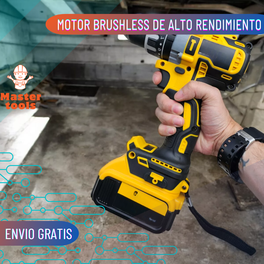 Taladro de Inalámbrico  - Motor Brushless 128V - 2 Baterías