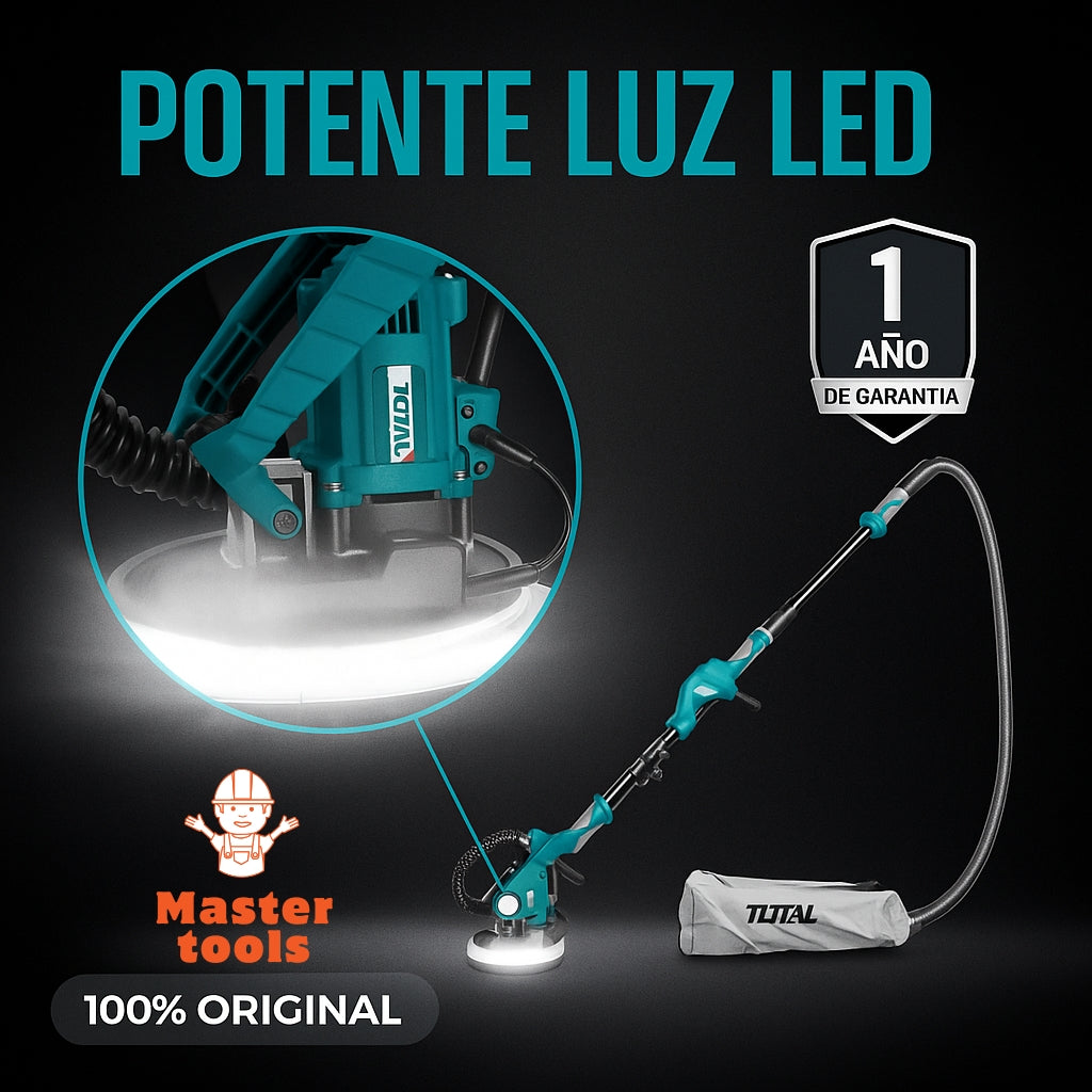 LIJADORA DE PARED Y TECHO TOTAL 1050W – POTENCIA INDUSTRIAL EN TUS MANOS
