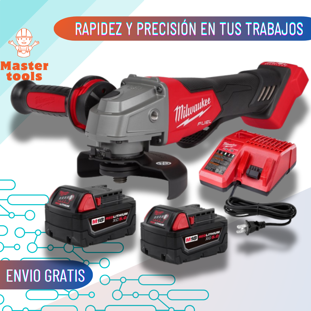 Pulidora Inalámbrica Milwaukee M18 FUEL™ 4-1/2" / 5" con Motor Sin Escobillas