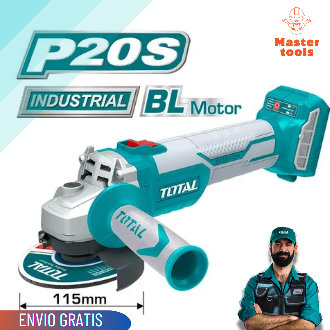 Pulidora Inalambrica 4 1/2 Industrial total 20v Original total