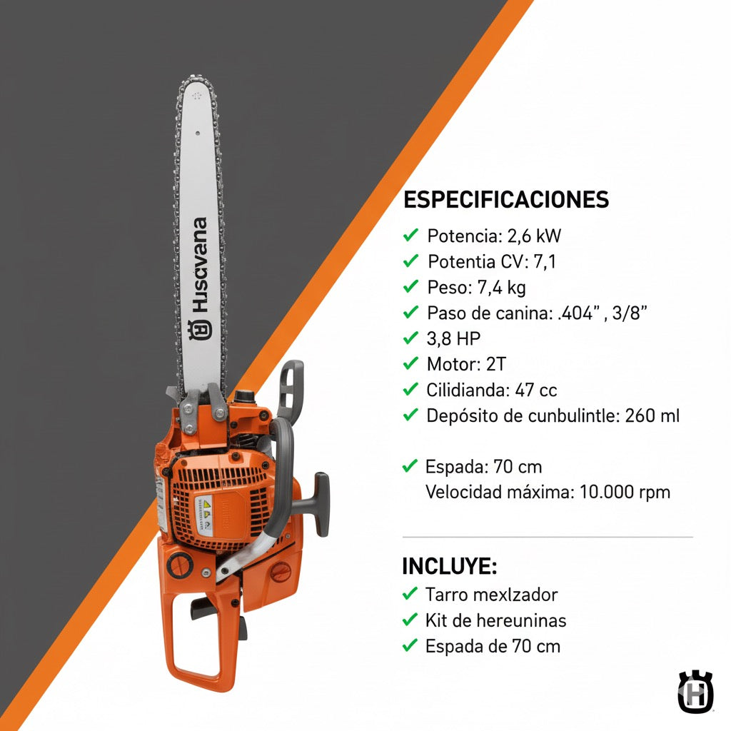 ⚡ MOTOSIERRA HUSQVARNA 61 PROFESIONAL – POTENCIA Y CONTROL