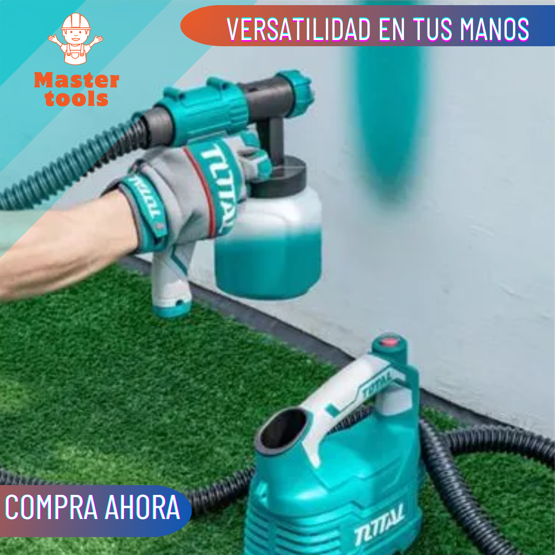 compresor mini+Pistola industrial vaso plastIco 800 ml 500w