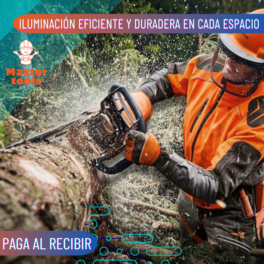 Set Guadaña y Motosierra Profesional con motor 2 tiempos