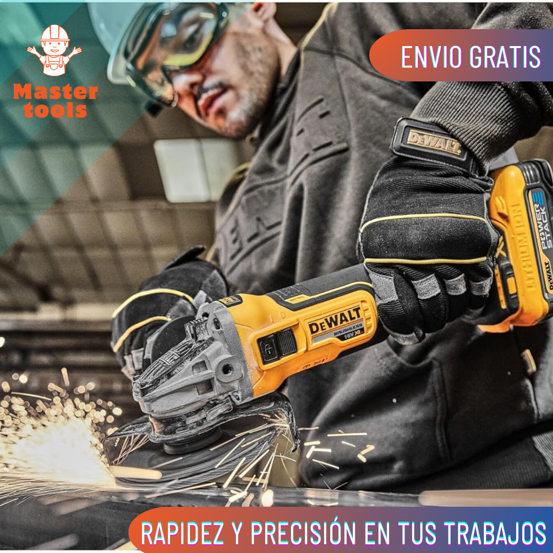 Pulidora Inalámbrica DEWALT 4-1/2" (115 mm) 96V MAX* ⚡