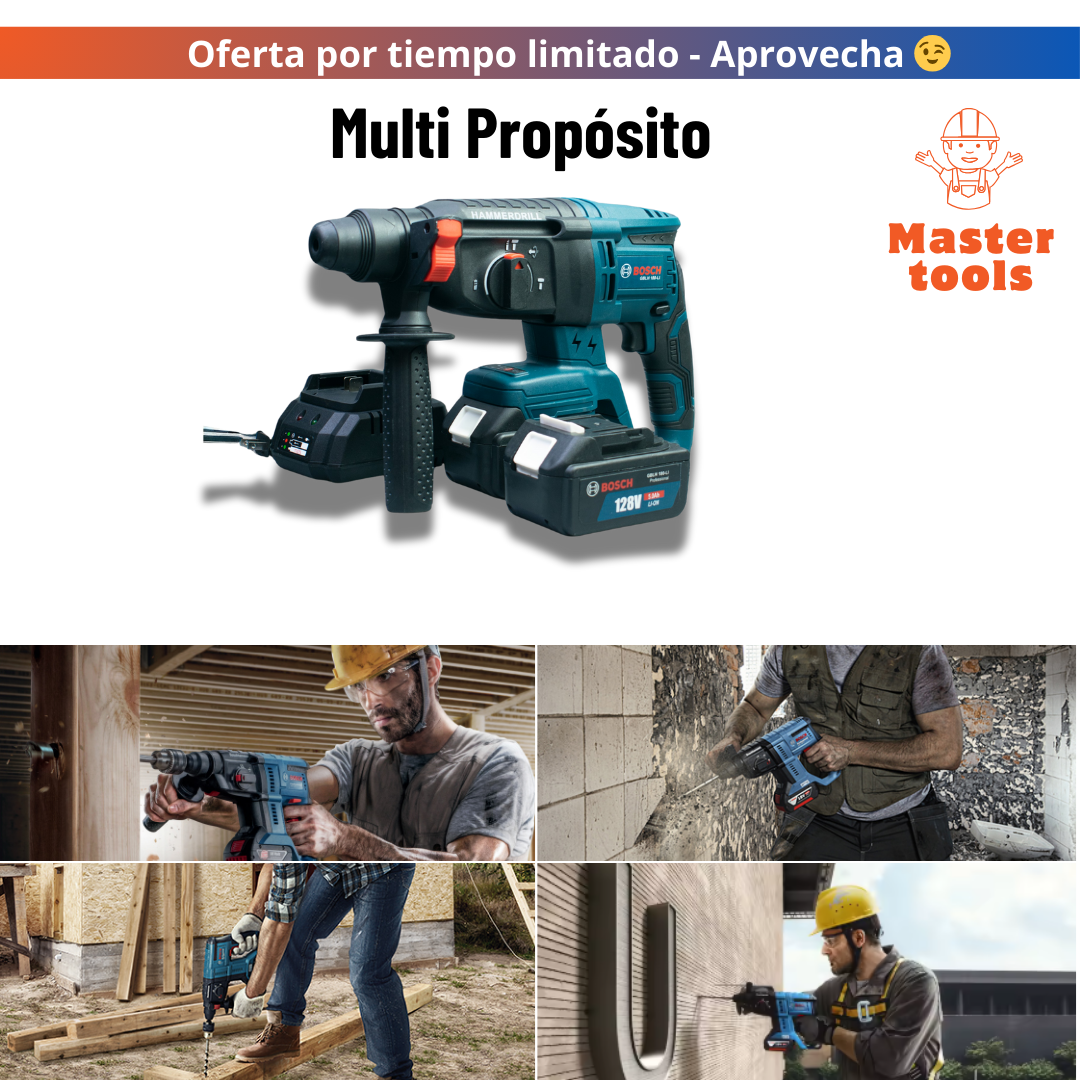 Rotomartillo Inalámbrico Bosch 128V 🔧✨