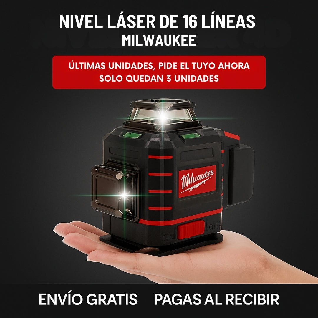 Nivel Láser Milwaukee 16 Líneas – Autonivelante