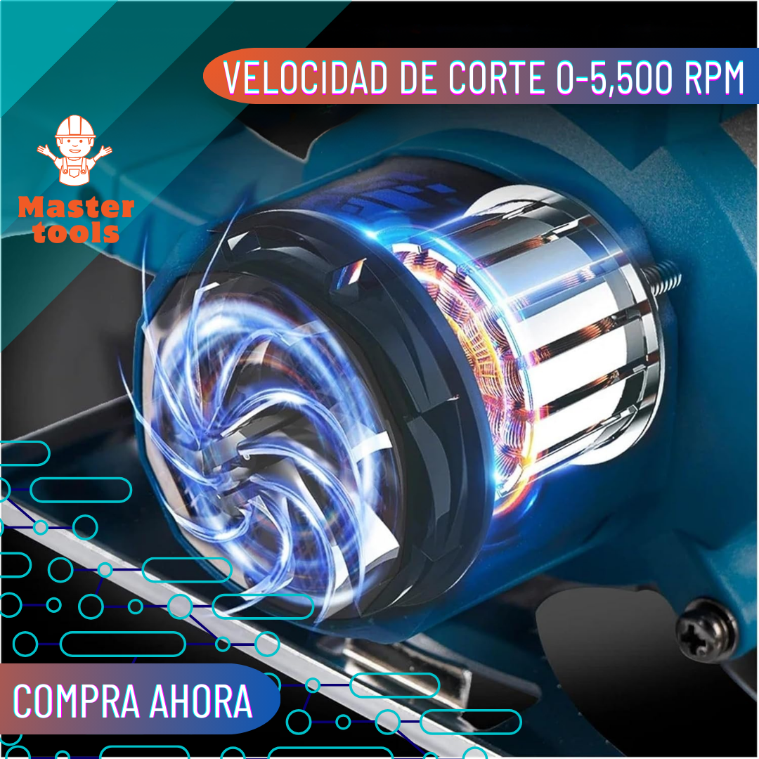 Sierra Circular Inalámbrica con Dos Baterías de Alta Potencia