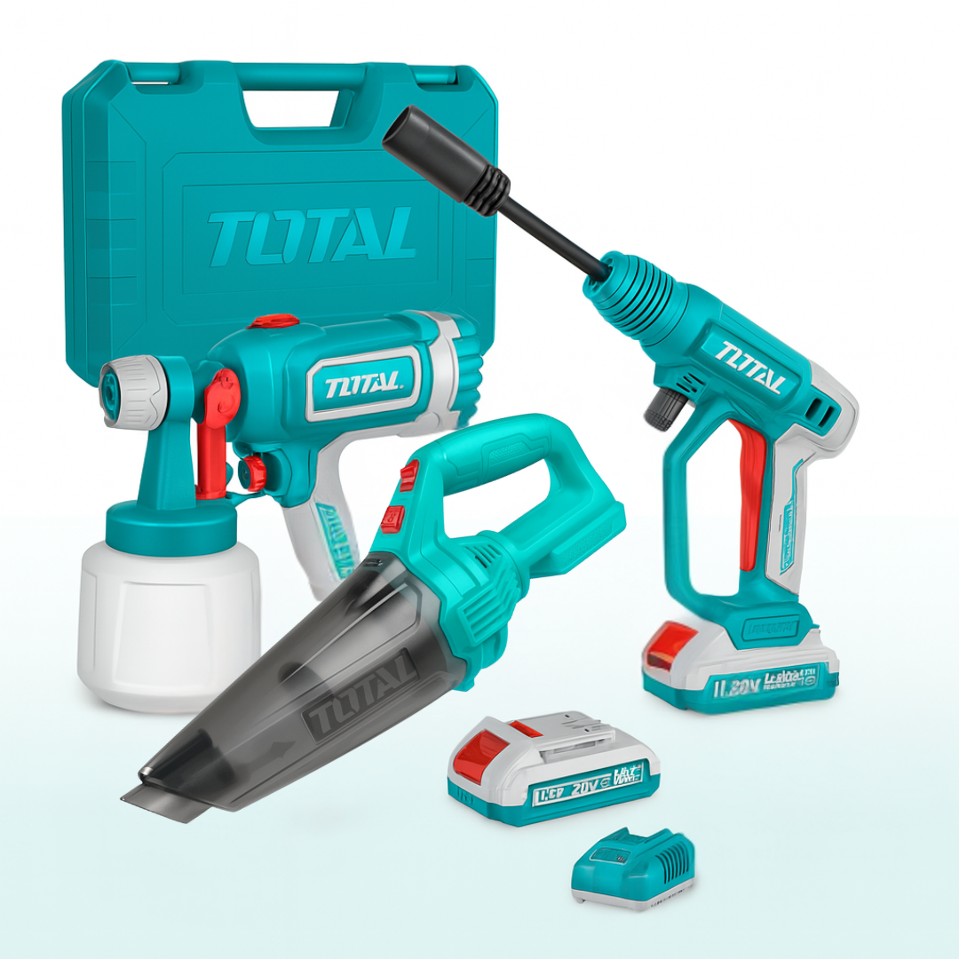 🧰 Combo TOTAL 3 en 1 – Aspiradora + Pistola de Pintura + Hidrolavadora Inalámbrica 20V