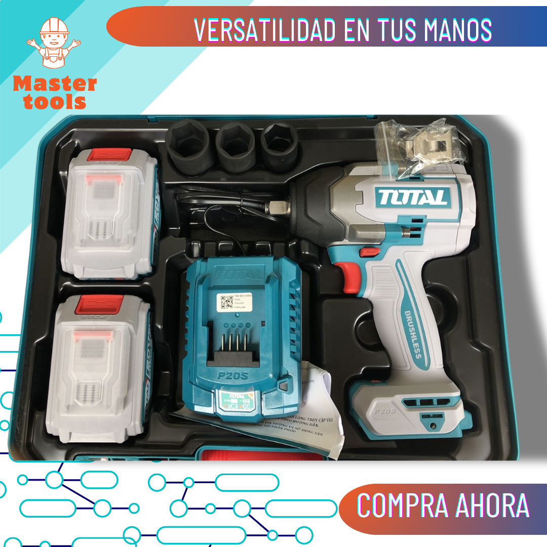 pistola de impacto inalámbrica TOTAL 1/2” 20V