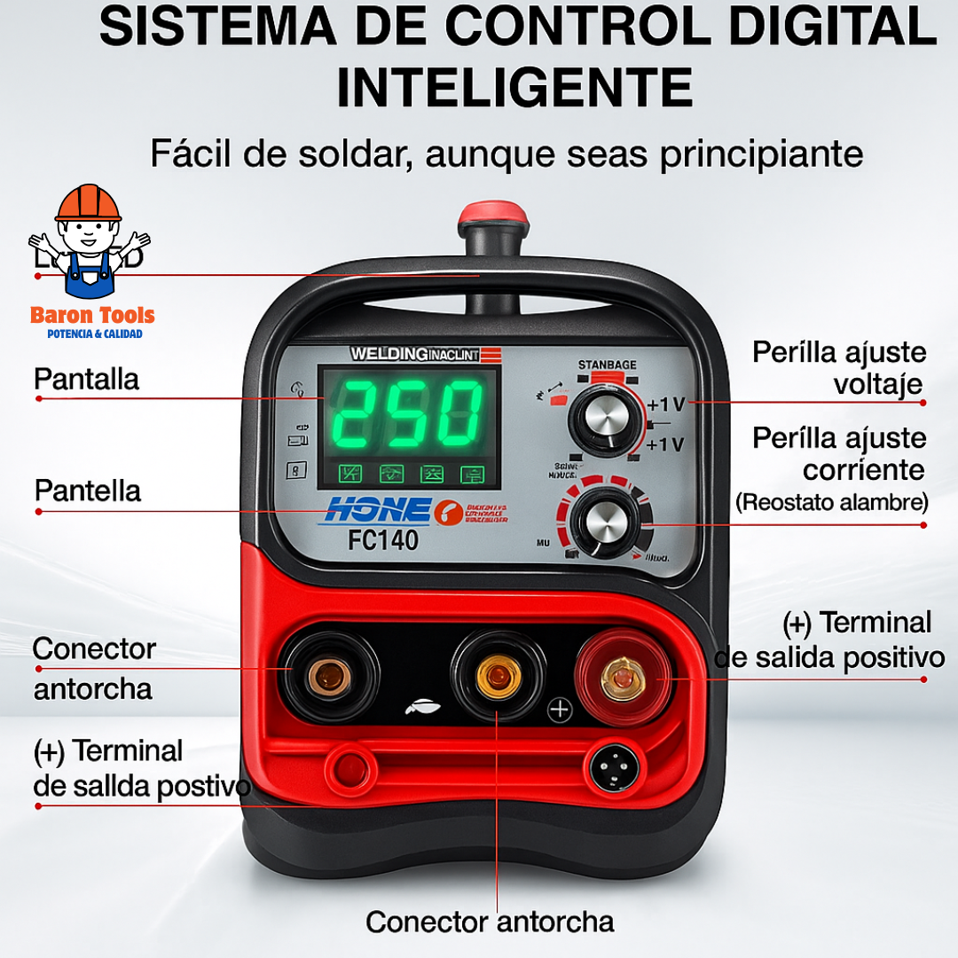Maquina de Soldar LINCOLN 250 Amperios 3 en 1 MIG MMA TIG