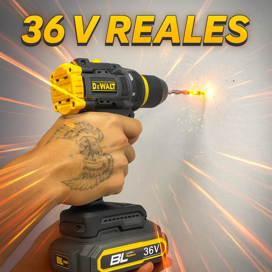 Taladro inalámbrico DeWalt 36V – Edición McLaren (3/8")