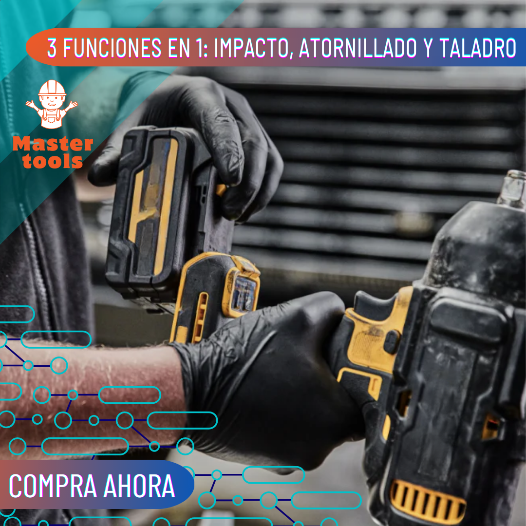 Llave de impacto 330 Nm con convertidor de taladro y set de accesorios