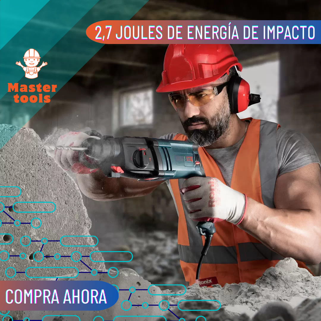 Taladro Rotomartillo Demoledor de 870W