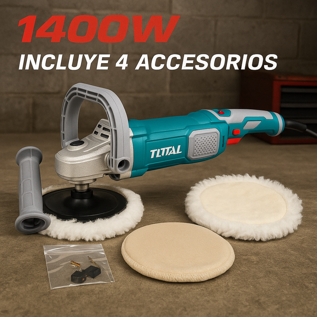 Polichadora TOTAL 1400W – Control y Potencia para Pulido Profesional - Original